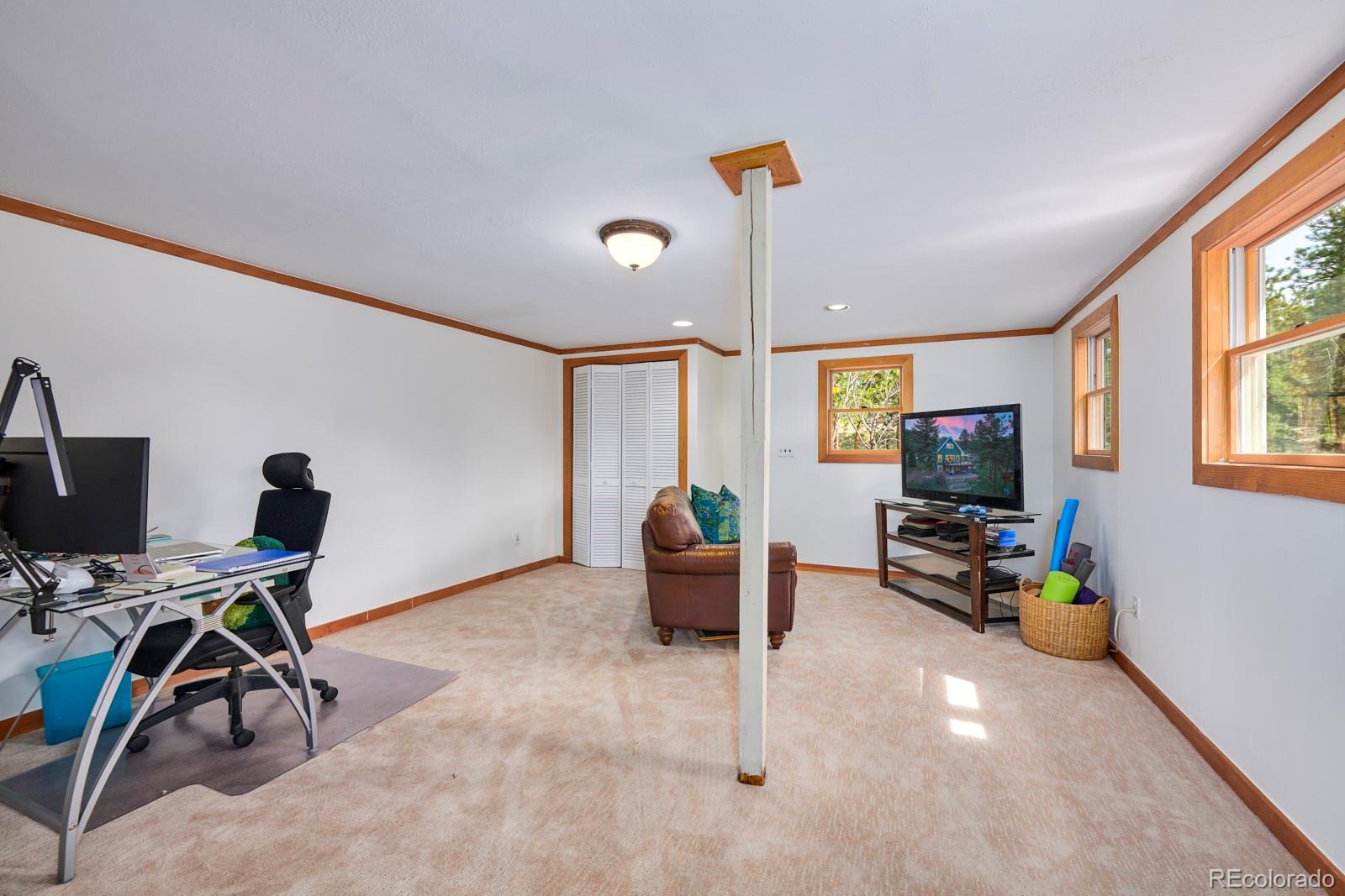 347 East Kelly Road Boulder, CO 80302 - Photo 18 of 29 a living room with furniture and a flat screen tv