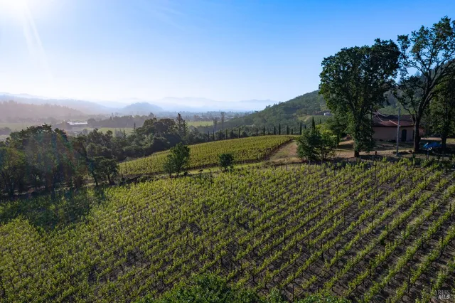 a view of a lake with mountains in the background