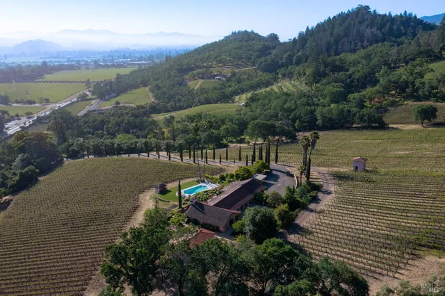 a view of a lake with a mountain in the back