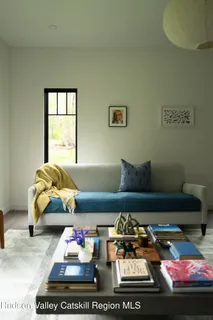 a living room with furniture and a couch