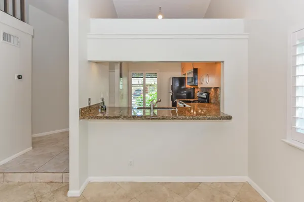 a dining table with chairs