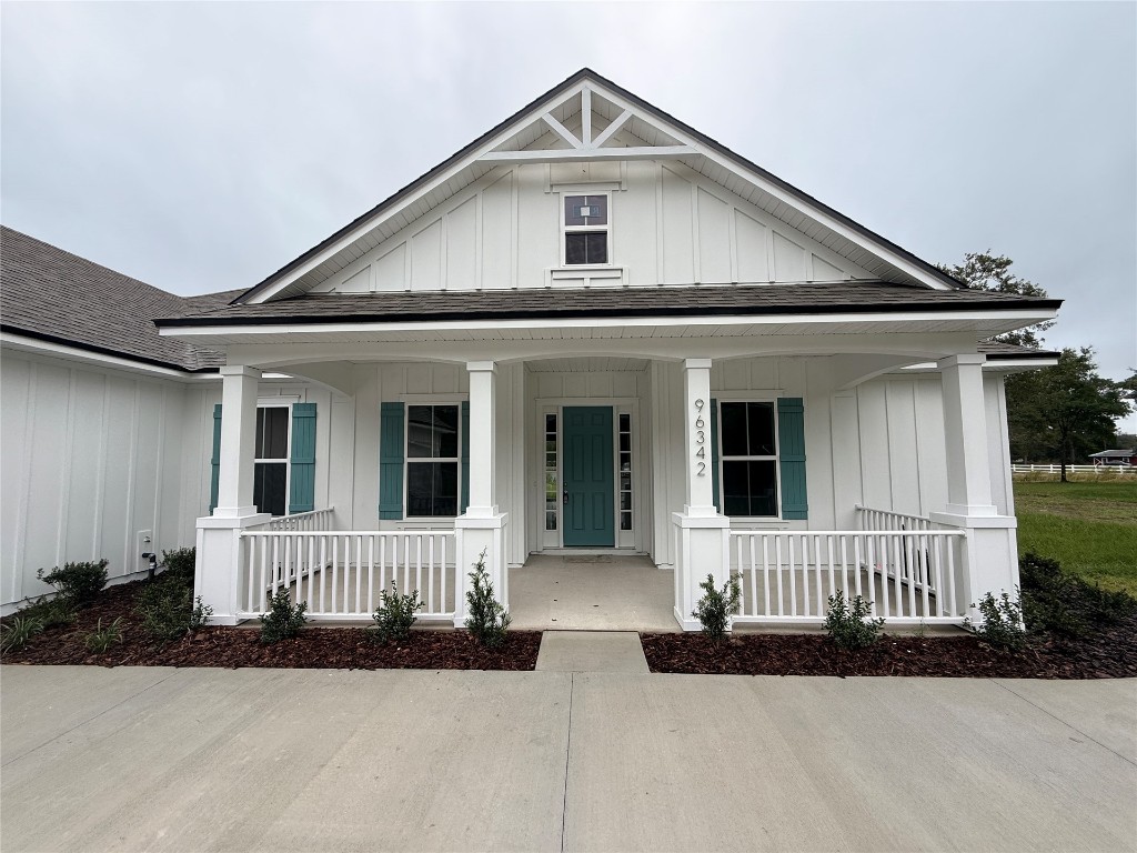 a front view of a house with a porch