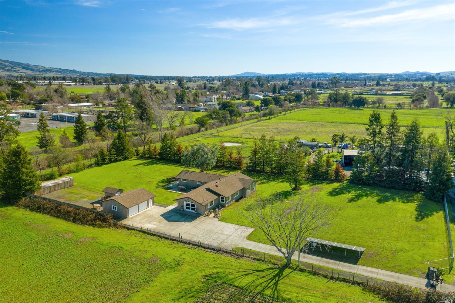 3252 Stony Point Road Santa Rosa, CA 95407 - Photo 1 of 1 This 1.66 acre parcel is tucked off the road in a sea of green! The current owners have taken phenomenal care of the property, regularly maintaining and improving the property. 20+ years including: newer siding, fresh paint in 2020, quality Andersen & Milgard doors/windows, fully owned Solar array, recessed lighting, hardwood floors, solid Douglas Fir paneled wood doors, custom tile work, detached oversized garage, storage shed & 40' storage container with electricity, electric gate, new septic tank & the list goes on!