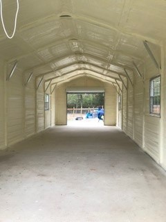 32117 Old Hempstead Road Magnolia, TX 77355 - Photo 21 of 26 Interior of the 15x50 workshop showing the Isonene closed cell insulation.