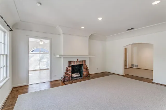 a view of a livingroom with a fireplace