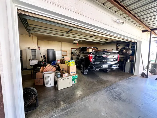 a view of a storage room with furniture