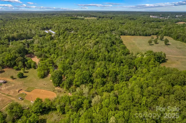 a view of a field with an ocean