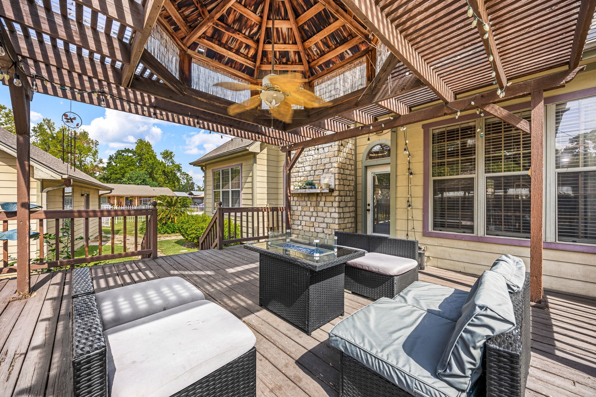 21427 Tophill Drive Spring, TX 77388 - Photo 46 of 50 a view of a patio with couches table and chairs