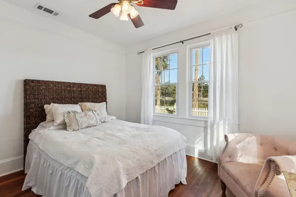 an aerial view of a house with a lake view