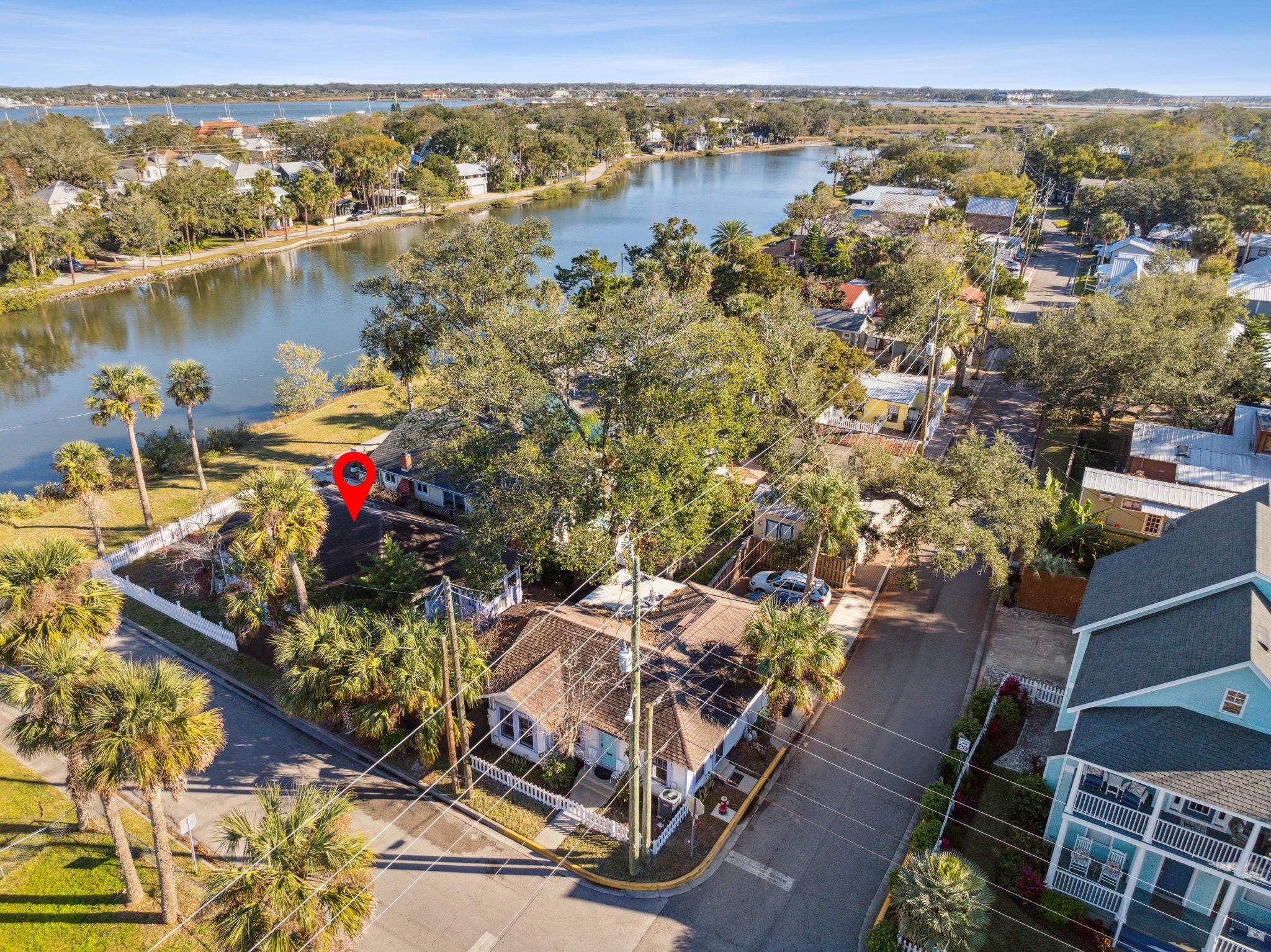 67 Park Place St. Augustine, FL 32084 - Photo 45 of 69 an aerial view of a house with a lake view