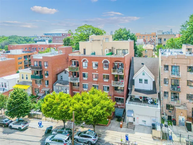 a aerial view of multiple houses
