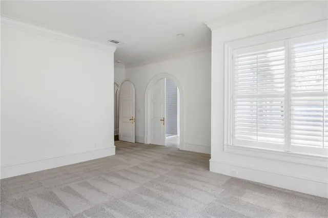 an aerial view of residential house with outdoor space and swimming pool