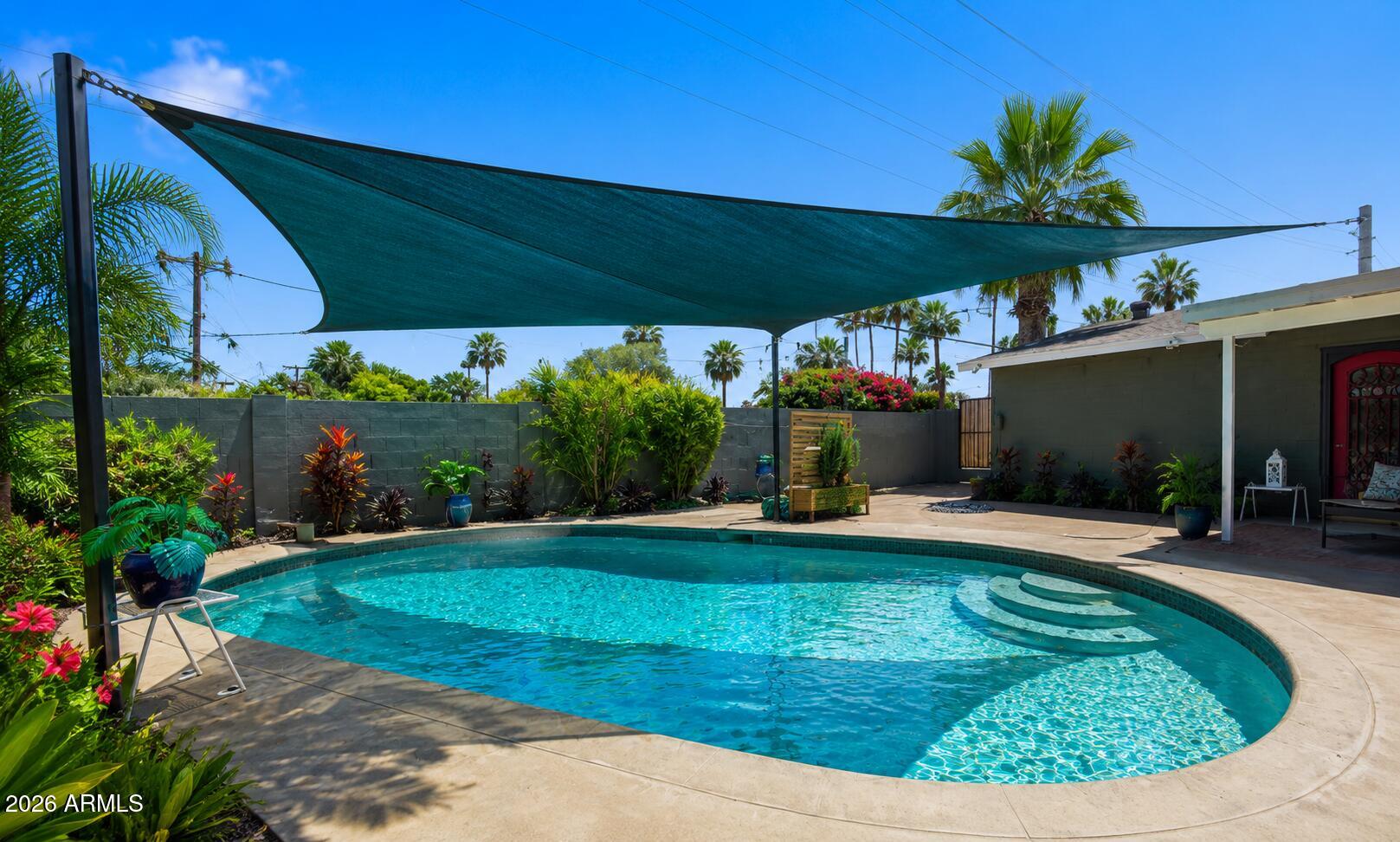 2302 West Berridge Lane Phoenix, AZ 85015 - Photo 49 of 59 Virtual Sail Shade and Pool Landscaping