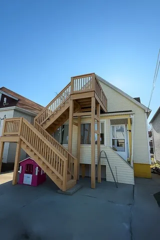a view of a house with a deck