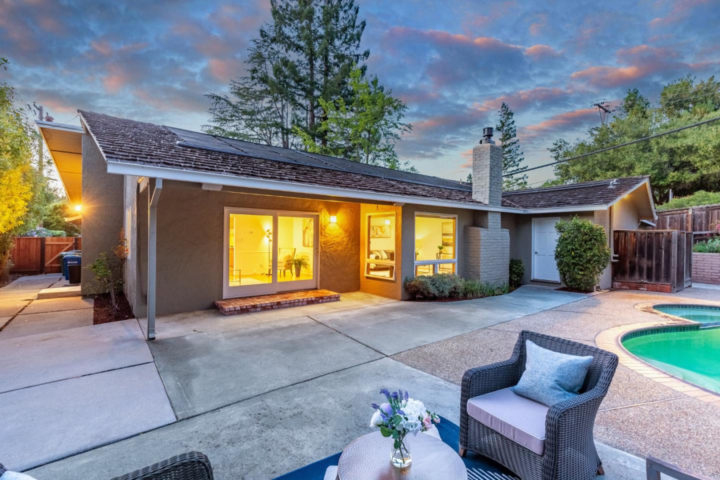 14920 Jerries Drive Saratoga, CA 95070 - Photo 27 of 34 a view of a house with couches in front of house