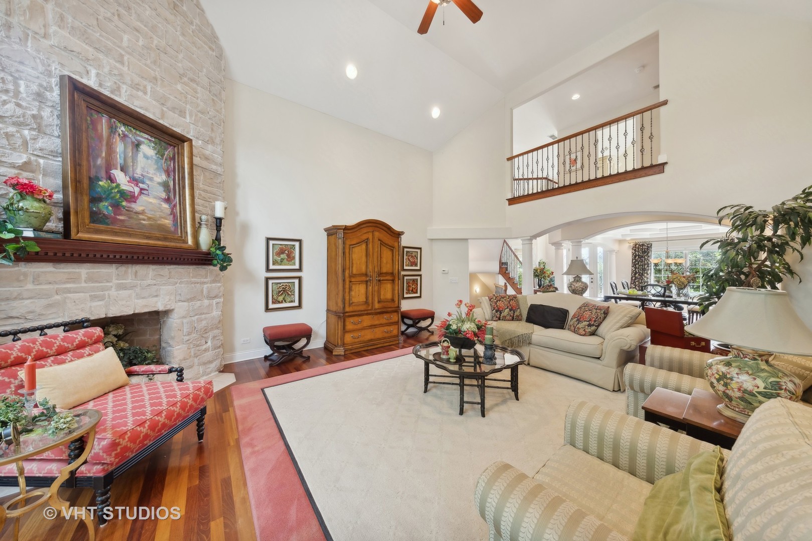 16736 Julie Ann Lane Orland Park, IL 60467 - Photo 6 of 36 a living room with furniture and a fireplace