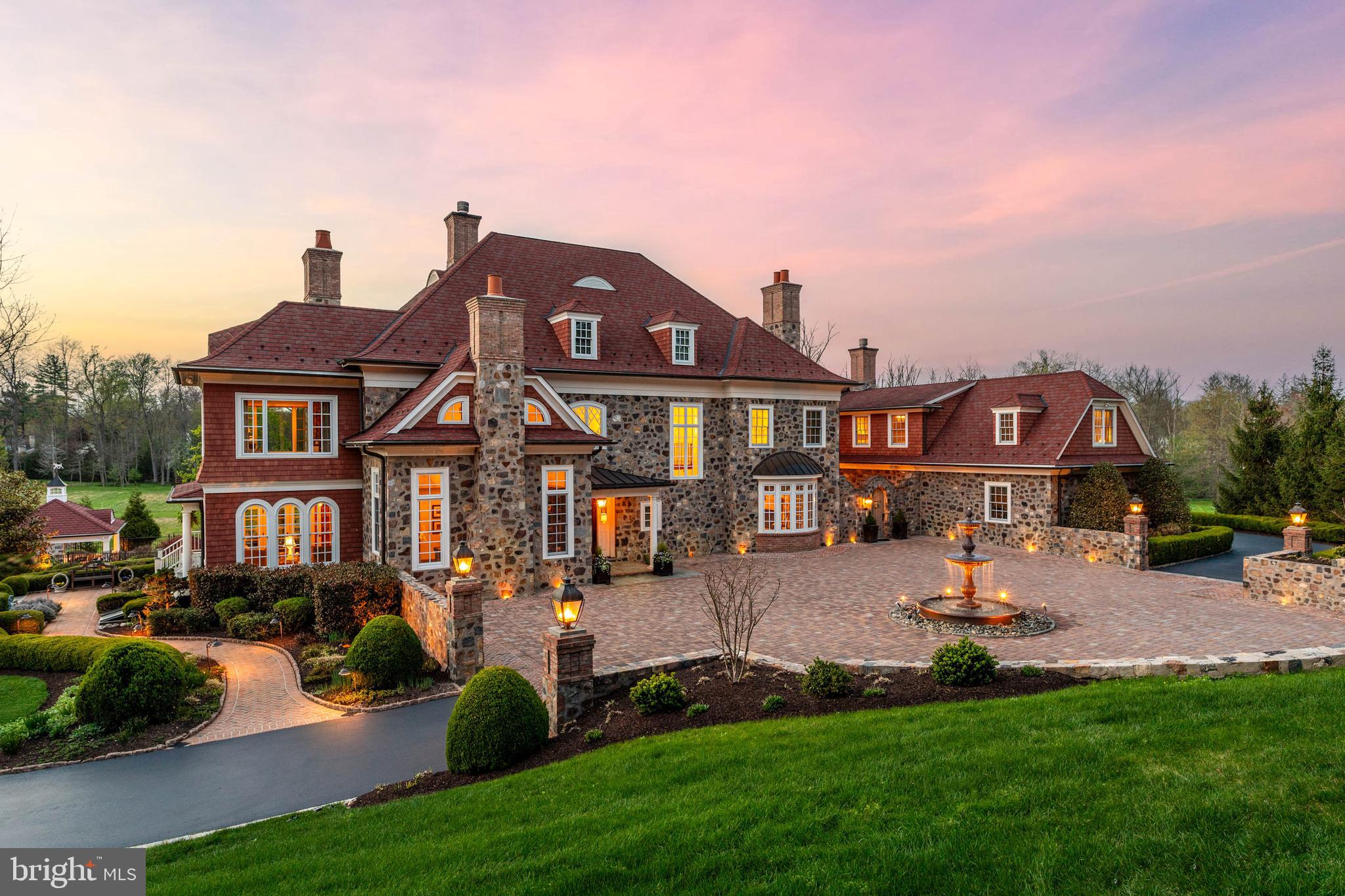 1075 South Leopard Road Berwyn, PA 19312 - Photo 111 of 111 Twilight Aerial Front