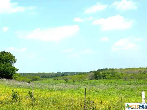 a view of grassy field with trees