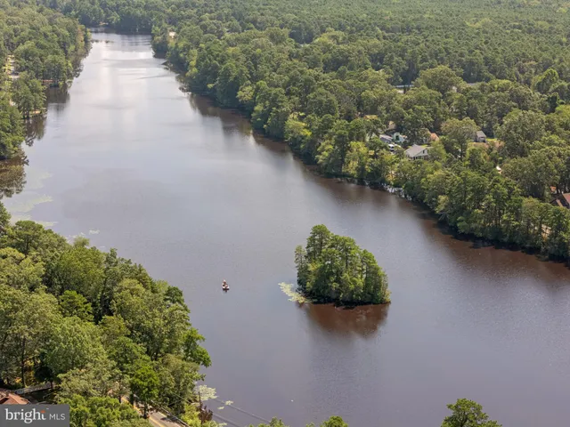 a view of a back yard of a lake