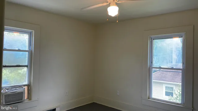 an empty room with a window