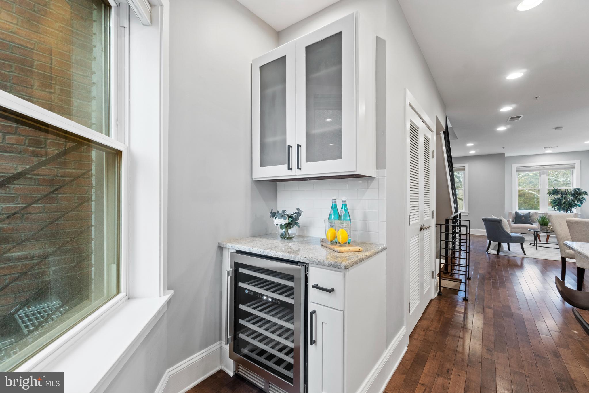 1130 Columbia Road Northwest, Unit 3 Washington, DC 20009 - Photo 20 of 40 Bar w/ Beverage Fridge