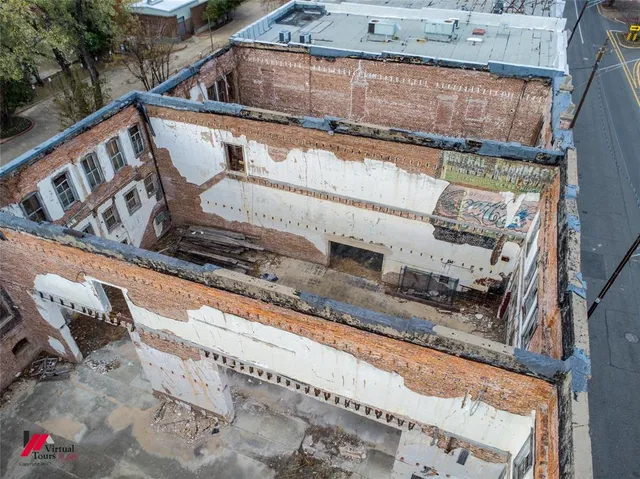 a view of a city with tall buildings