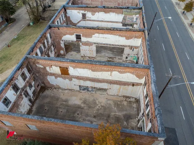 an aerial view of a city