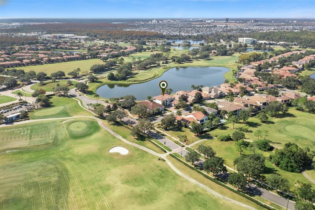 13436 Heswall Run Orlando, FL 32832 - Photo 46 of 72 an aerial view of residential houses with outdoor space and swimming pool