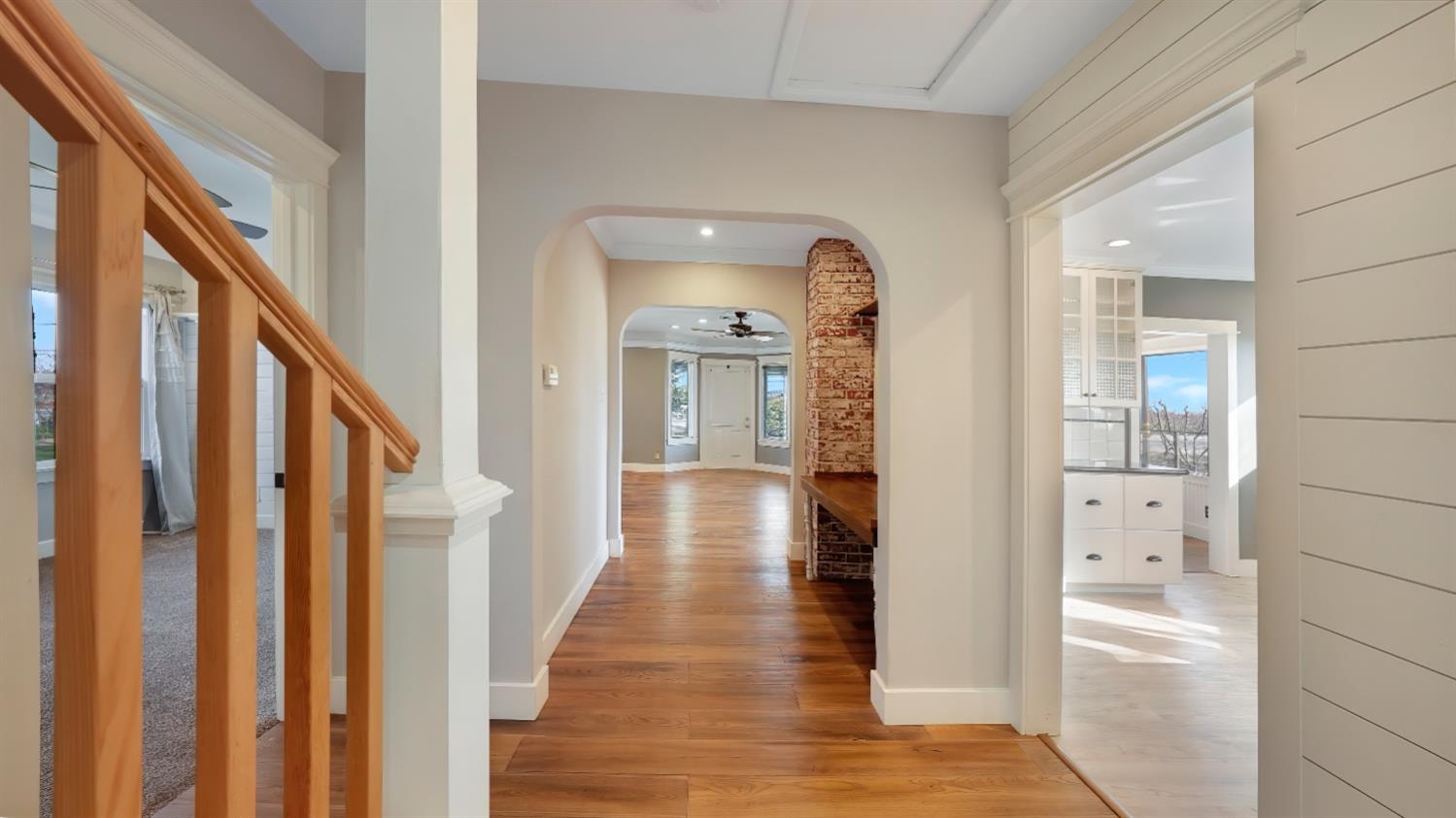 41709 Road 52 Reedley, CA 93654 - Photo 28 of 52 a view of a hallway with wooden floor and staircase