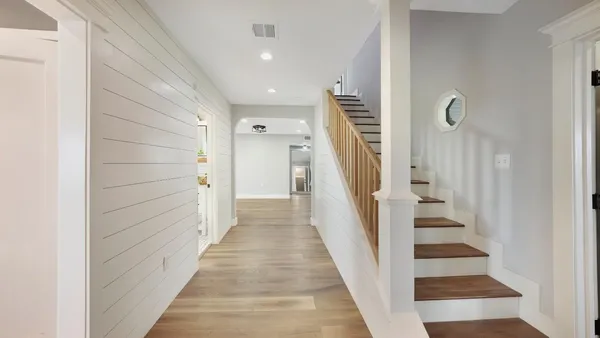 a view of a room with racks