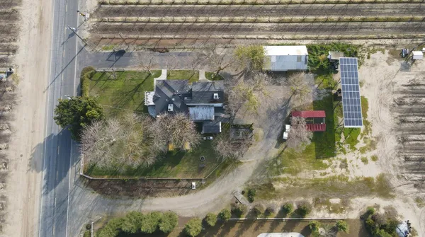 a bird view of water house with outdoor area