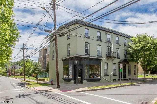 a view of a building with a street