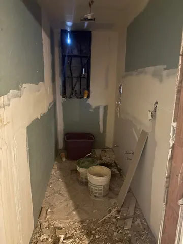 a bathroom with shower