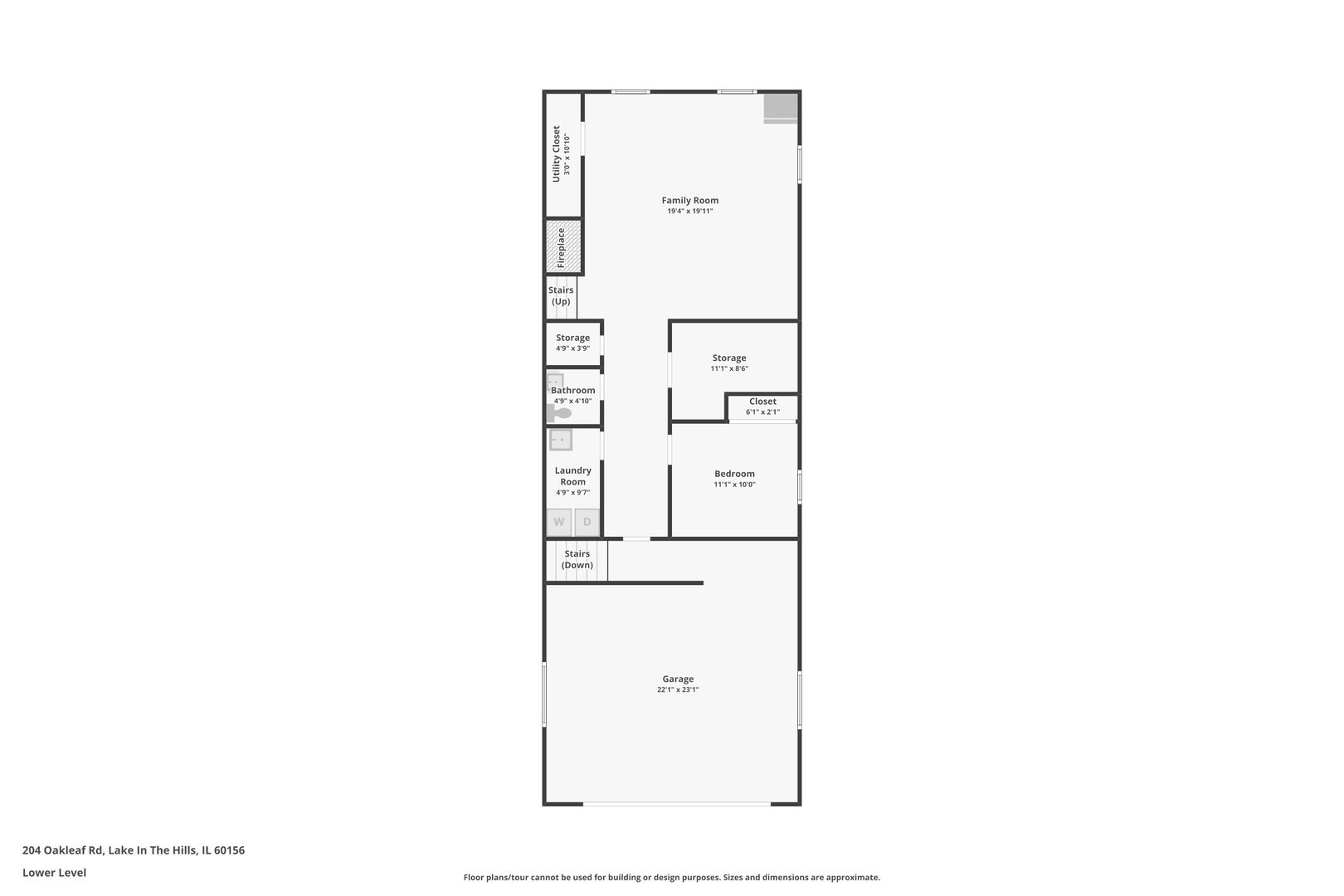 204 Oakleaf Road Lake In The Hills, IL 60156 - Photo 37 of 41 a picture of a floor plan