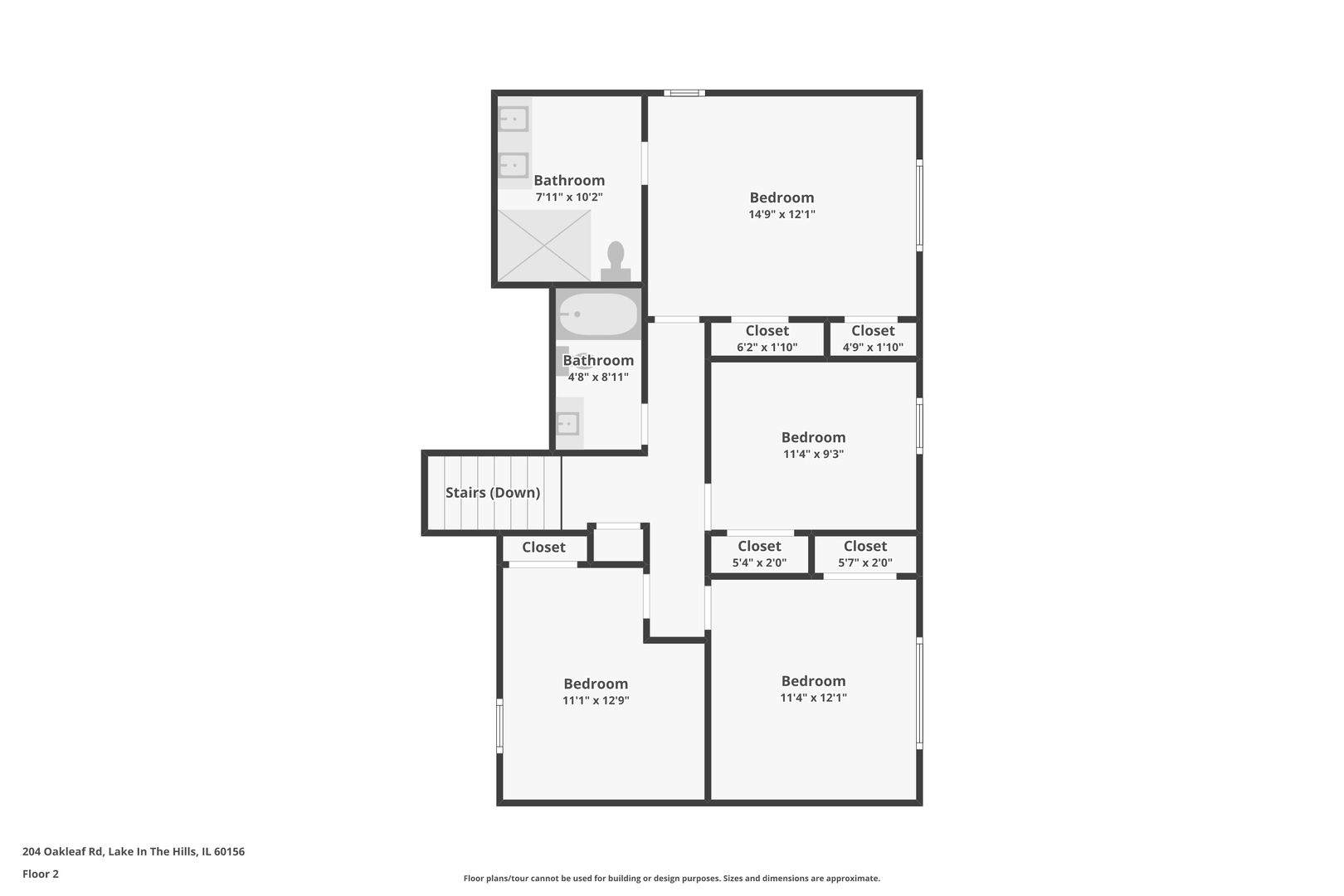 204 Oakleaf Road Lake In The Hills, IL 60156 - Photo 40 of 41 a picture of a floor plan