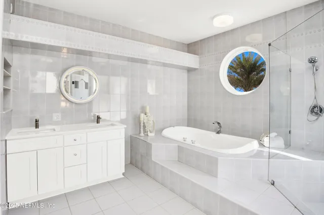 a view of a balcony with an outdoor space