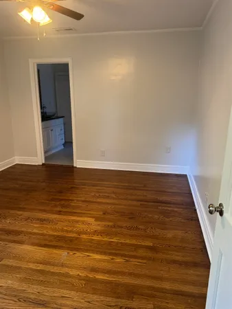 a view of a room with rack on the wall