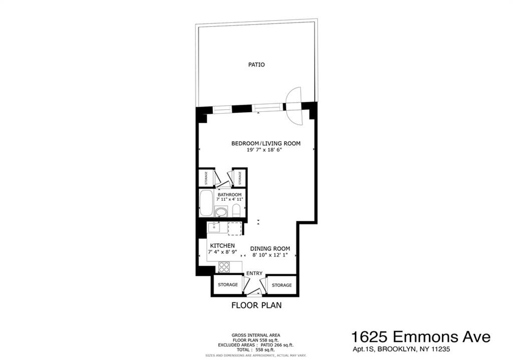 1625 Emmons Avenue, Unit 1S Brooklyn, NY 11235 - Photo 12 of 12 a picture of a floor plan