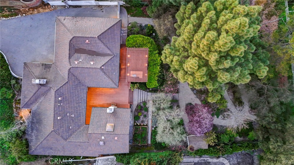 5205 Middlecrest Road Rancho Palos Verdes, CA 90275 - Photo 32 of 36 an aerial view of a house with a yard and a large tree