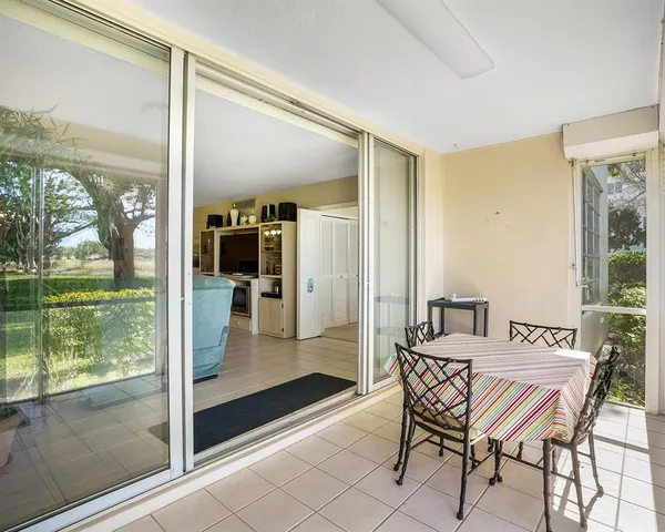 a outdoor living space with furniture