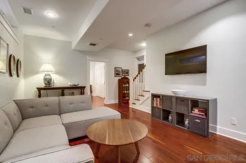 a workspace with furniture and window