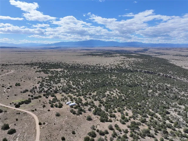 a view of city and mountain