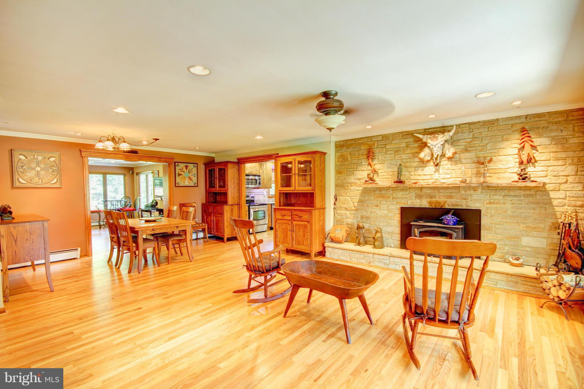 5340 Wendy Road Sykesville, MD 21784 - Photo 6 of 30 View thru dining into family, wood stove insert
