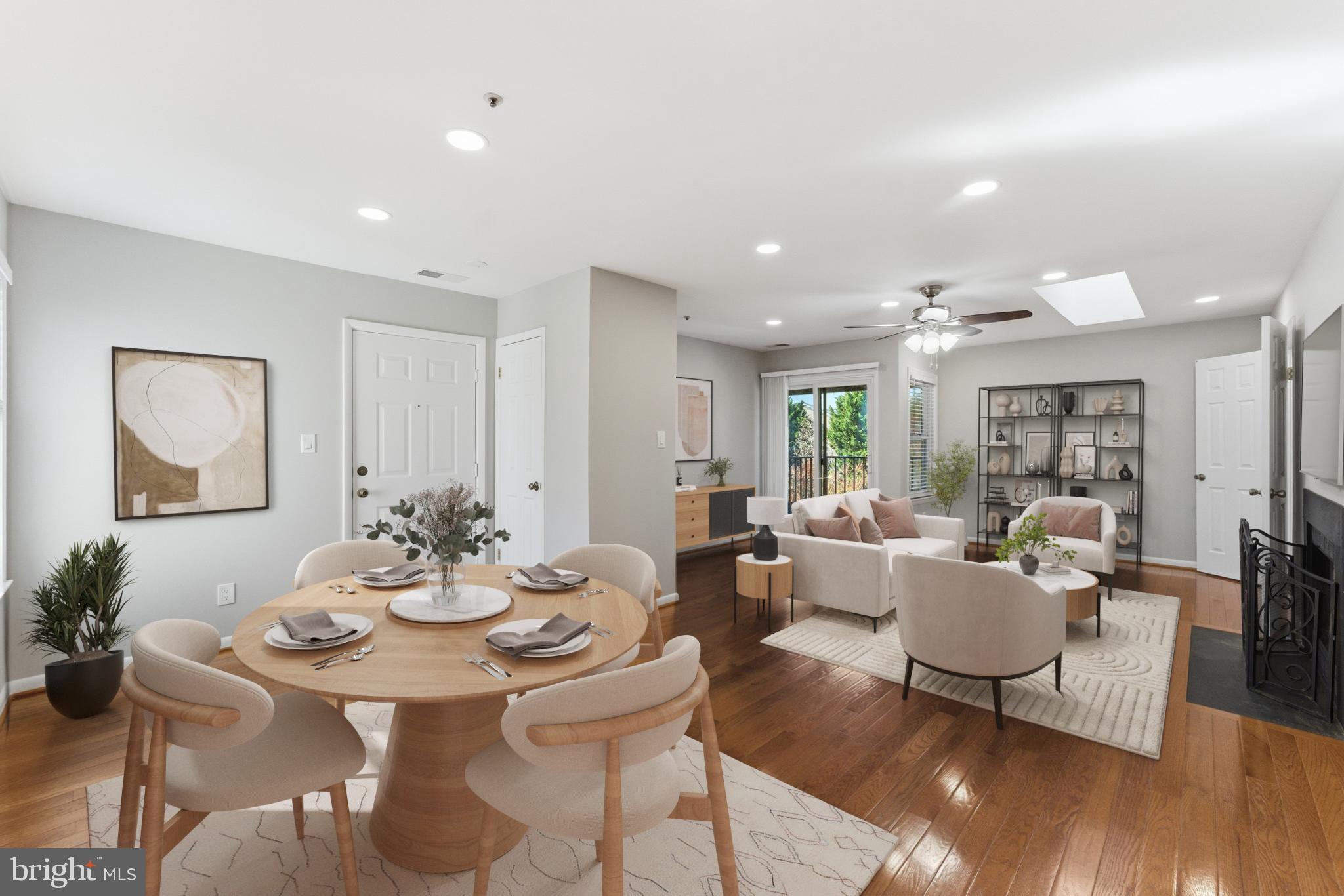13406 Shady Knoll Drive, Unit 305 Silver Spring, MD 20904 - Photo 3 of 37 a view of a dining room with furniture window and wooden floor