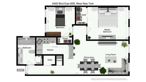 $350,000 | 6405 Boulevard East, Unit B2, West New York, NJ 07093