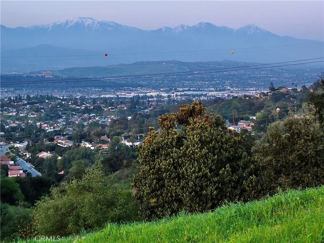 a view of city and mountain