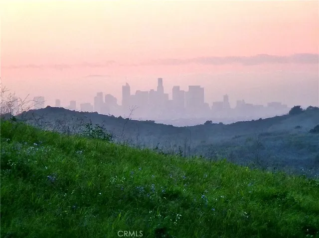 a view of a city with tall buildings in the background