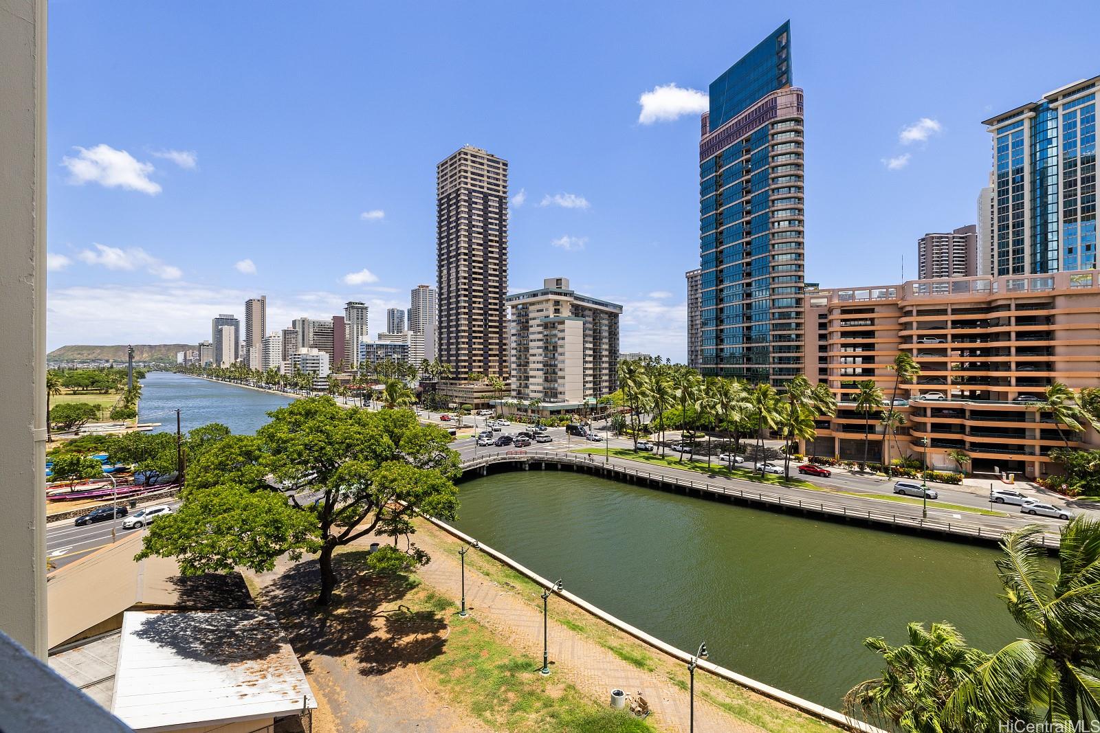 620 McCully Street, Unit 703 Honolulu, HI 96826 - Photo 3 of 25 Views of the Ala Wai Canal and even Diamond Head in the background.