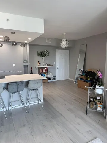 a workspace with furniture and window