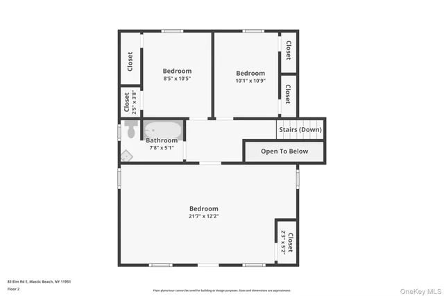 $460,000 | 83 Elm Road East, Mastic Beach, NY 11951